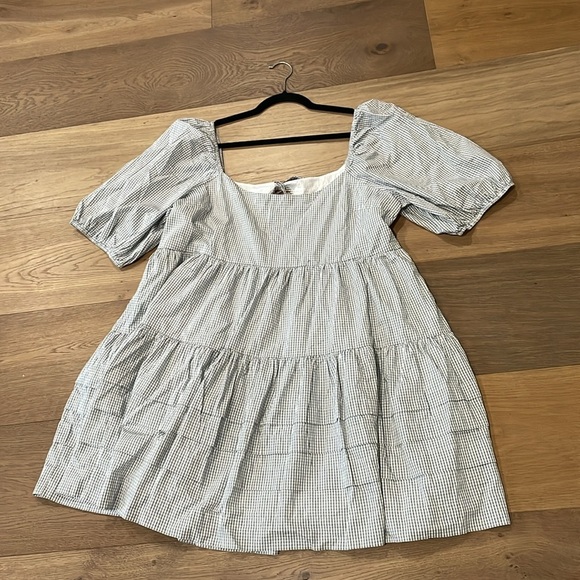 American Eagle Puff Sleeve Tiered Babydoll Mini Dress Size XXL NWT - Picture 7 of 12